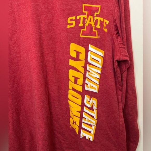 IOWA STATE long sleeve T-shirt men’s size XL womens 2X Red - Picture 4 of 4